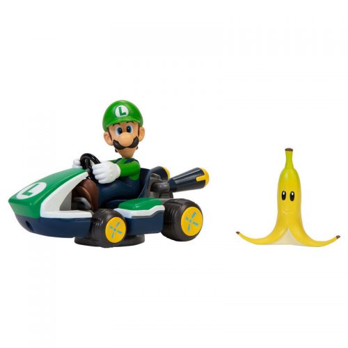 Αυτοκίνητο Super Mario Kart spin out (Luigi) 14εκ - Jakks Pacific #86000
