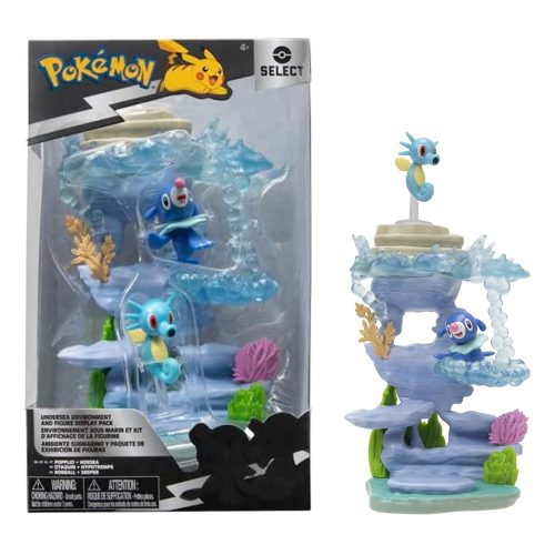 Pokemon αγαλματίδιο Underwater Environment with Horsea and Popplio 15εκ (Wave 1) - Jazwares #PKW2769