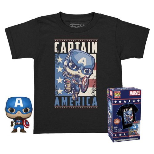 POP! Tee & pocket Φιγούρα Marvel Captain America (S) - Funko #63493