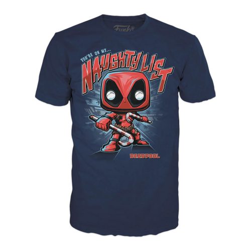 POP! Tee Μπλούζα Marvel Deadpool Holiday (M/L) - Funko #63657/8