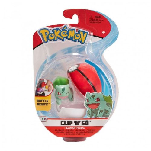 Pokemon Clip'n'Go φιγούρα Bulbasaur & Poke Ball (Wave 8) – Jazwares #PKW0146
