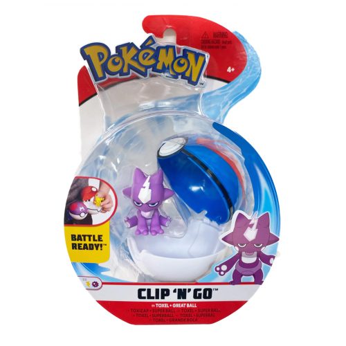 Pokemon Clip'n'Go φιγούρα Toxel & Great Ball (Wave 9) – Jazwares #PKW0154
